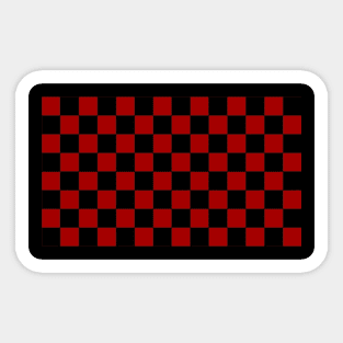 red and black checkered design Sticker